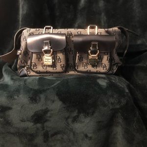 Grey and Black Dooney and Burke Purse